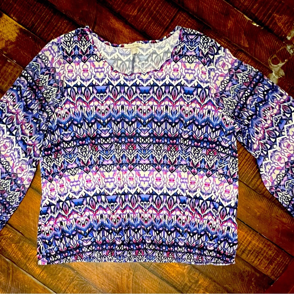 Multi Color Purple Blouse